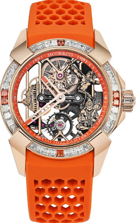 Review Jacob & Co Epic X Ram Janmabhoomi Rose Gold Edition EX100.43.BB.AA.ABRUA Replica watch
